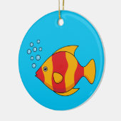 Roter Orange Tropischer Fisch Keramik Ornament (Links)