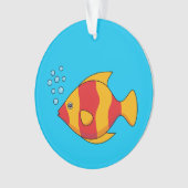 Roter Orange Tropischer Fisch Ornament (Vorderseite)