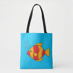 Roter Orange Tropischer Fisch Tasche