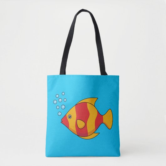 Roter Orange Tropischer Fisch Tasche (Vorderseite)