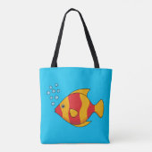 Roter Orange Tropischer Fisch Tasche (Rückseite)