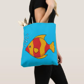 Roter Orange Tropischer Fisch Tasche (Von Nahem)