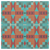 Roter Orange Türkis Aquamariner grüner Ethnic Look Stoff (Muster)