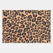 Roter orangefarbener Schwarzleoparden Geschenkpapier Set (Vorderseite 3)