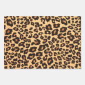 Roter orangefarbener Schwarzleoparden Geschenkpapier Set (Vorderseite 2)