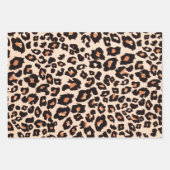 Roter orangefarbener Schwarzleoparden Geschenkpapier Set (Vorderseite)