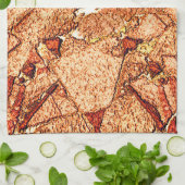 Roter orangefarbener Vulkangestein zeichnend Geschirrtuch (Gefaltet)