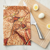 Roter orangefarbener Vulkangestein zeichnend Geschirrtuch (Viertel Falte)