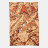 Roter orangefarbener Vulkangestein zeichnend Geschirrtuch (Vertikal)