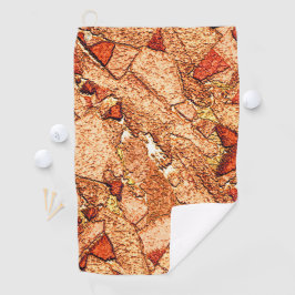 Roter orangefarbener Vulkangestein zeichnend Golfhandtuch