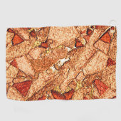 Roter orangefarbener Vulkangestein zeichnend Golfhandtuch (Horizontal)