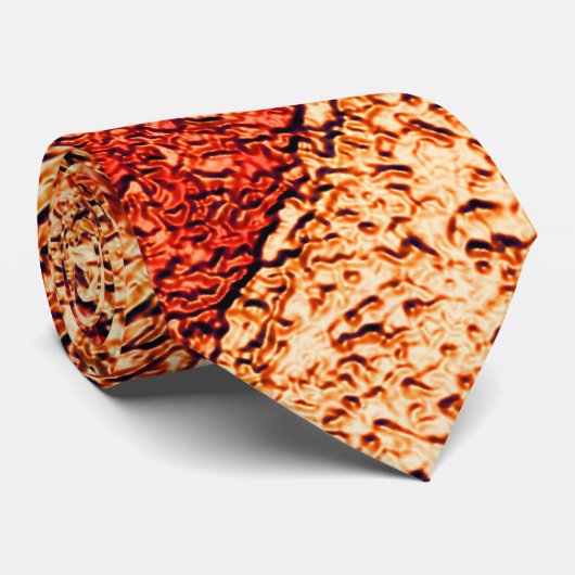 Roter orangefarbener Vulkangestein zeichnend Krawatte (Gerollt)