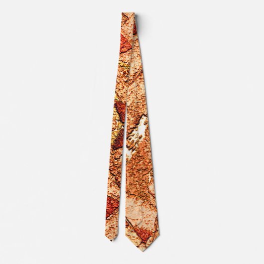 Roter orangefarbener Vulkangestein zeichnend Krawatte (Rückseite)
