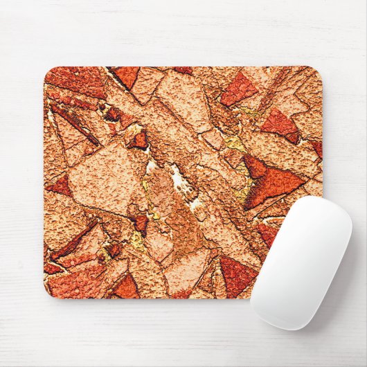 Roter orangefarbener Vulkangestein zeichnend Mousepad (Mit Mouse)