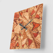 Roter orangefarbener Vulkangestein zeichnend Quadratische Wanduhr (Winkel)