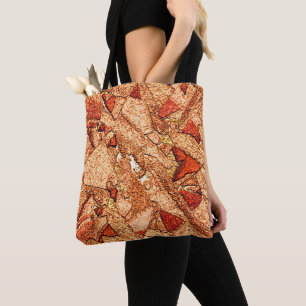 Roter orangefarbener Vulkangestein zeichnend Tasche