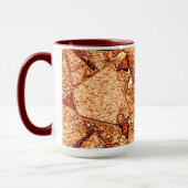 Roter orangefarbener Vulkangestein zeichnend Tasse (Links)