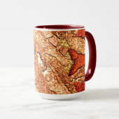 Roter orangefarbener Vulkangestein zeichnend Tasse (VorderseiteRechts)