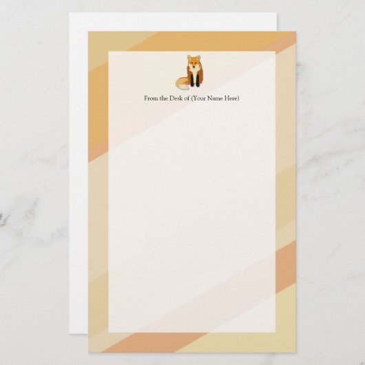 Roter OrangeFox Briefpapier (Vorne/Hinten)