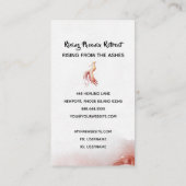 *~* Roter Orangenbrand-Federn Phoenix Flammen Visitenkarte (Rückseite)