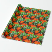 Roter Orangenmohn-Blume Geschenkpapier (Ungerollt)