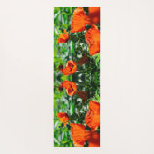 Roter Orangenmohn-Blume Yogamatte (Rückseite)