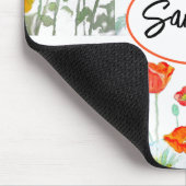 Roter Orangenpfropf Blume Ribbon Mousepad (Ecke)