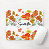 Roter Orangenpfropf Blume Ribbon Mousepad (Mit Mouse)