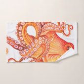 Roter Orangentopf Wasserfarbe Badhandtuch Set (Handtuch)