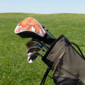Roter Orangentopf Wasserfarbe Golf Headcover (In SItu)