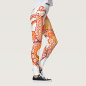 Roter Orangentopf Wasserfarbe Leggings (Rechts)