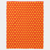 Roter Oranger Geometrischer Sherpa-Wurf Fleecedecke (Vorderseite)