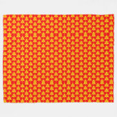 Roter Oranger Geometrischer Sherpa-Wurf Fleecedecke (Vorderseite (Horizontal))