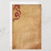 Roter orientalischer Drache II Briefpapier (Vorne/Hinten)