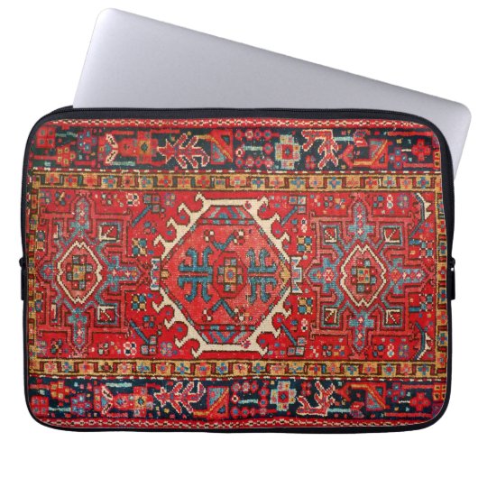 Roter Orientalischer Rug Laptopschutzhülle (Vorderseite)