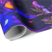 Roter Ornament-Ball, Schneekappe Geschenkpapier (Rolleneckpunkt)