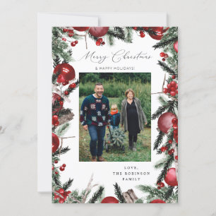 Roter Ornament Frohe Weihnachten Foto 2