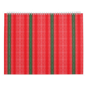 Roter Ornamental Wandkalender 2027