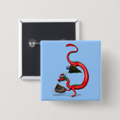 Roter Ostdrache Button (Vorne & Hinten)