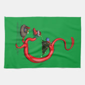 Roter Ostdrache Geschirrtuch (Horizontal)