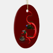 Roter Ostdrache Keramik Ornament (Rechts)