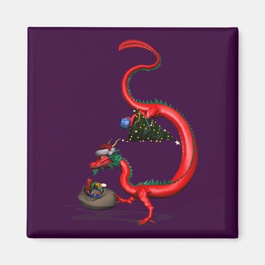 Roter Ostdrache Magnet (Vorne)