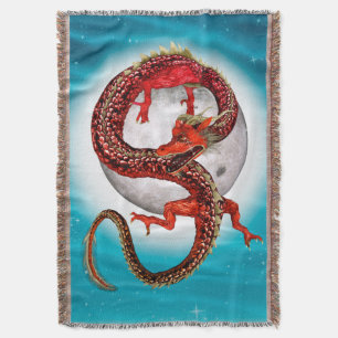 Roter Ostdrache - Mythische Fantasiewesen Decke