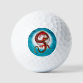 Roter Ostdrache - Mythische Fantasiewesen Golfball (Vorderseite)