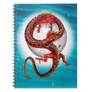 Roter Ostdrache - Mythische Fantasiewesen Notizblock
