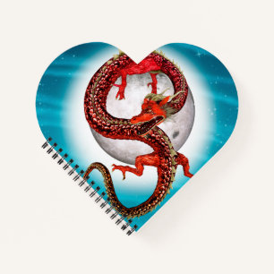 Roter Ostdrache - Mythische Fantasiewesen Notizblock