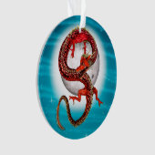 Roter Ostdrache - Mythische Fantasiewesen Ornament (Vorderseite)
