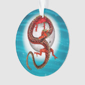 Roter Ostdrache - Mythische Fantasiewesen Ornament (Vorderseite)