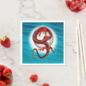 Roter Ostdrache - Mythische Fantasiewesen Serviette (Beispiel)
