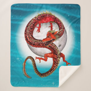 Roter Ostdrache - Mythische Fantasiewesen Sherpadecke